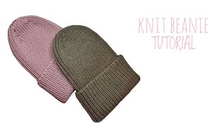 How to knit a beanie with circular needlesSTEP by STEP knitting pattern [upl. by Alya216]