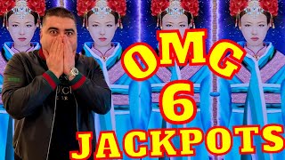 I Won 6 JACKPOTS On Dragon Link Slot In Las Vegas Casino  250 MAX BET [upl. by Aisac]