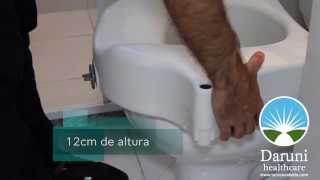 Assento Sanitário Elevado com Apoio  12cm altura [upl. by Tabbitha]