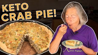 Keto Crab Pie With Zero Carb Pie Crust [upl. by Eatnad]