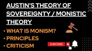 Austins theory of sovereignty  Monistic theory  Principles and Criticism  Simplify Law [upl. by Iru]