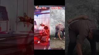 Free fire emote🆚real life emotetrendingshorts viralvideo freefire [upl. by Yahc]