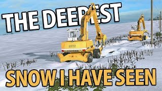 THE DEEPEST SNOW  Farming Simulator 17  Oakfield Farm  Episode 53 [upl. by Ardeahp123]