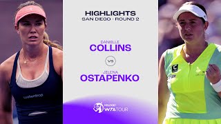 Danielle Collins vs Jelena Ostapenko  2023 San Diego Round of 16  WTA Match Highlights [upl. by Elehcir]