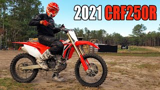 First Ride on 2021 Honda CRF250R [upl. by Neddra428]