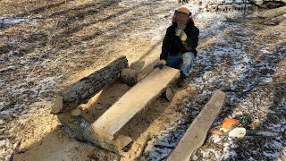 DIY Rough Cut Lumber with only a chainsaw [upl. by Notlad]