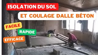 COULER UNE DALLE BÉTON SUR UN SOL EXISTANT [upl. by Lewert]