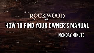 How To Find Your Owners Manuals Rockwood [upl. by Sharl885]