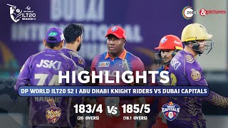 ILT20 S2  English HIGHLIGHTS  Dubai Capitals VS Abu Dhabi Knight Riders T20 Cricket  25th Jan [upl. by Julissa]