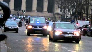 Diplomatic VIP Police Motorcade with BMW and Yamaha Police Motorcycle Escort [upl. by Arnold]