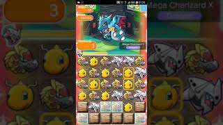 Pokemon Shuffle Mobile Shiny Mega Charizard X Competitive Stage with Kommoo ポケとる スマホ版 ランキングステージ [upl. by Lamberto510]