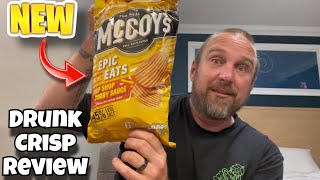 Drunk Crisps Review  NEW McCoys CHIP SHOP CURRY Flavour [upl. by Maite532]