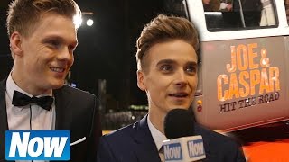 Joe Sugg and Caspar Lee at the Hit The Road premiere [upl. by Lyudmila]