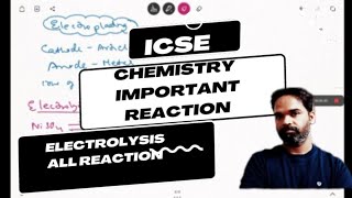 icse chemistry electrolysis important questions reaction at cathode and anode class 10 [upl. by Ttevi]