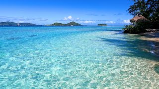 Blue Bliss 3 Hour quotReal Life Screensaverquot with Ocean Sounds  Bora Bora in 4K [upl. by Aened548]