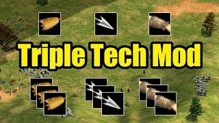 Triple Tech Mod AoE2 Gameplay [upl. by Neyud898]