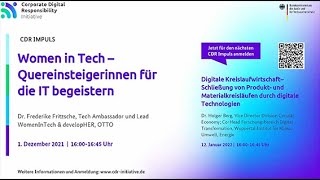 CDR Impuls Women in Tech – Quereinsteigerinnen für die IT begeistern [upl. by Bang]