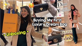 Bought My first 🥹Louis vuitton Bag 💼  Louis Vuitton kafi mehnga pada  Dream VLOG ❤️🥹 [upl. by Airetal]