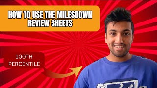 How I Used the Milesdown Review Sheets for 100th Percentile MCAT Score [upl. by Sawyere]