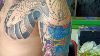 Hannya mask tattoo full hand [upl. by Adele]