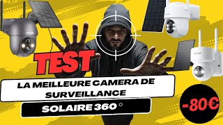 La meilleure caméra de Surveillance Solaire pour extérieur Wifi sans fil a moins de 80 euros [upl. by Robinet]