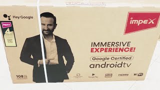 43 INCH IMPEX GOOGLE ANDROID TV UNBOXING MALAYALAMPALAKKAD LED TV SHOPPINGSmithas Kitchen time [upl. by Relyk]