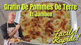 Gratin de pommes de terre et jambon recette facile [upl. by Eenel]