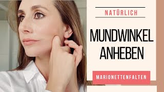 Mundwinkel anheben 💯 Marionettenfalten entfernen und Doppelkinn korrigieren [upl. by Harutak]