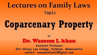 Coparcenary Property  Joint Family Property [upl. by Naras]