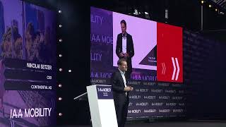 CEO Keynote Nikolai Setzer  Continental AG  Conference  Main Stage  IAA MOBILITY 2023 [upl. by Sillad]