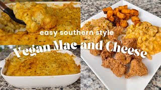 The EASIEST Southern Baked Vegan Mac and Cheese  how to melt vegan cheese  vegan soul food [upl. by Aicetal435]