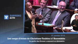 Taubira  ses coups déclat à lAssemblée [upl. by Elexa428]