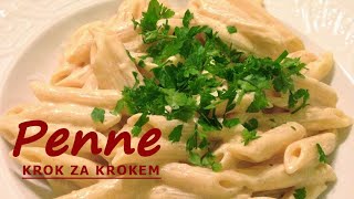 Vynikající PENNE SE SÝROVOU OMÁČKOU a kuřecím masem 🧀  Vaříme s Kubíčkem RECEPT 17 [upl. by Persse]