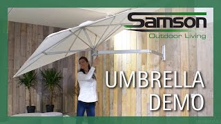 Paraflex wall mounted umbrella demonstration [upl. by Aderf]