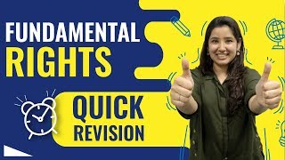 Fundamental Rights Indian Constitution  Quick Revision [upl. by Adnelg]