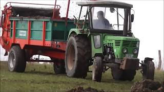 Mistfahren mit Deutz D 6206  Kemper Streuer und D 7807 [upl. by Sessilu]