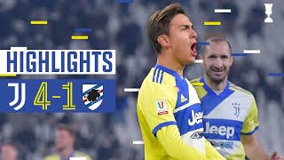 Juventus 41 Sampdoria  Emphatic Home Win Sees Juve Through to Last 8  Coppa Italia Highlights [upl. by Kirred]