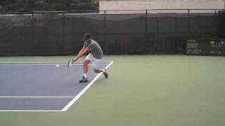 Andy Roddick Practicing Before Semifinals Legg Mason 2009 [upl. by Arocat]