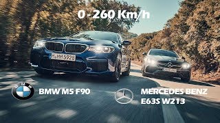 COMPARATIVE BMW M5 F90 600HP Vs MERCEDES BENZ E63S W213 612HP  AWD Vs AWD [upl. by Haddad417]