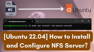 Ubuntu 2204 How to Install and Configure NFS Server 💻 🔥 [upl. by Nalehp451]