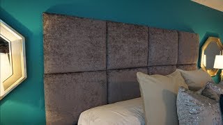 DIY Upholstered Headboard  No Sew [upl. by Glad]