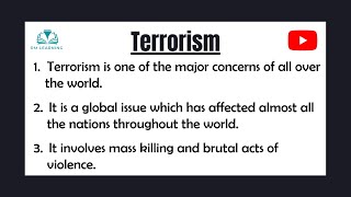 Essay on Terrorism In English  10 Lines on Terrorism In English  Terrorism Essay In English [upl. by Eceela83]