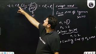 Let \v1\ be the frequency of the series limit of the Lyman series \v 2\ be the frequency [upl. by Aisak]