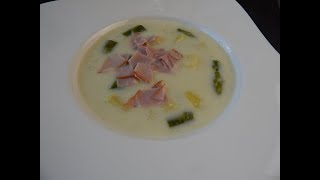 Spargelcremesuppe mit Einlage richtig lecker [upl. by Ailugram]