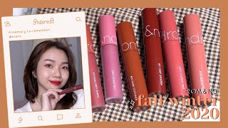 EngCC Review 8 Màu Mới ROMAND JUICY LASTING TINT amp ZERO VELVET TINT 1821  New FW 2020  Trang [upl. by Anires]