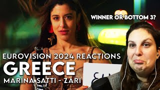 🇬🇷 Marina Satti  ZARI REACTION  Eurovision 2024 Greece reaction [upl. by Wager]