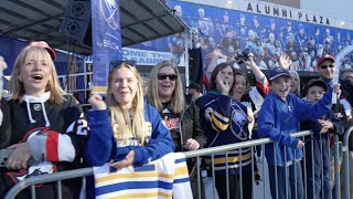 Got the best fanbase ever Sabres fans pack KeyBank Center for home opener [upl. by Yasdnyl]