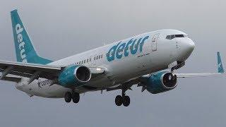 Corendon Airlines Boeing 7378S3 TCTJJ Detur Livery Landing at Berlin Tegel Airport [upl. by Phaidra]