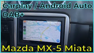 Nog een radio inbouwen Pioneer Carplay Android Auto DAB radio in Mazda MX5 Miata [upl. by Avonasac110]