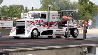 SHOCKWAVE SEMI JET TRUCK MELTDOWN DRAGS BYRON DRAGWAY [upl. by Ynaffital183]